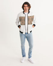 Load image into Gallery viewer, L&G Brown Houndstooth Plaid Bomber Jacket