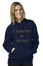 Load image into Gallery viewer, L&G Navy unisex tultex pullover hoody w/Gold Logo