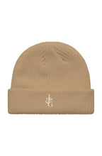 Load image into Gallery viewer, L&G Tan w/White Logo Fisherman Beanie