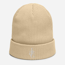 Load image into Gallery viewer, L&G White Logo Organic Ribbed Beanie
