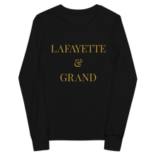 Load image into Gallery viewer, L&G Gold Logo Youth Long Sleeve Tee