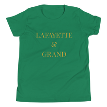 Load image into Gallery viewer, L&G Gold Logo Youth Short Sleeve T-Shirt