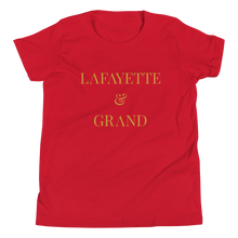 Load image into Gallery viewer, L&G Gold Logo Youth Short Sleeve T-Shirt