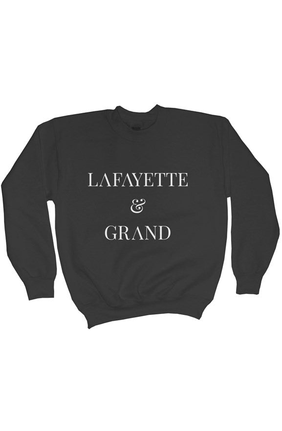 L&G Black w/White Logo Heavy Blend Youth Crewneck Sweatshirt